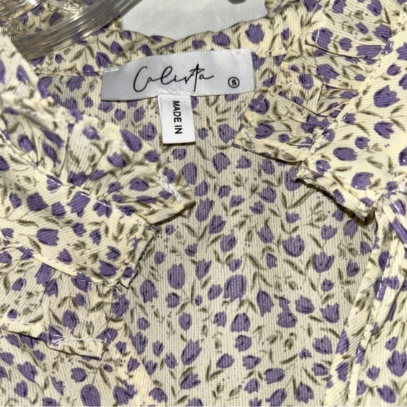 Calivta Floral Blouse Women’s Small - Picture 5 of 6